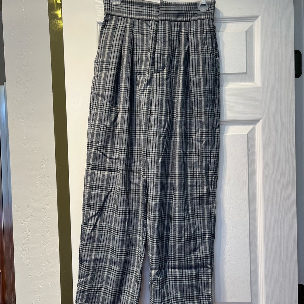 Urban Outfitters Gray Dress Pants with Plaid Design